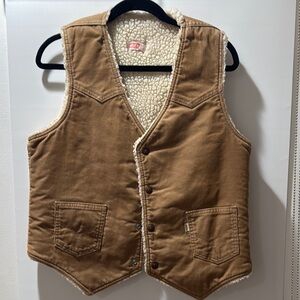 VINTAGE Levi's Brown Corduroy Sherpa Vest
